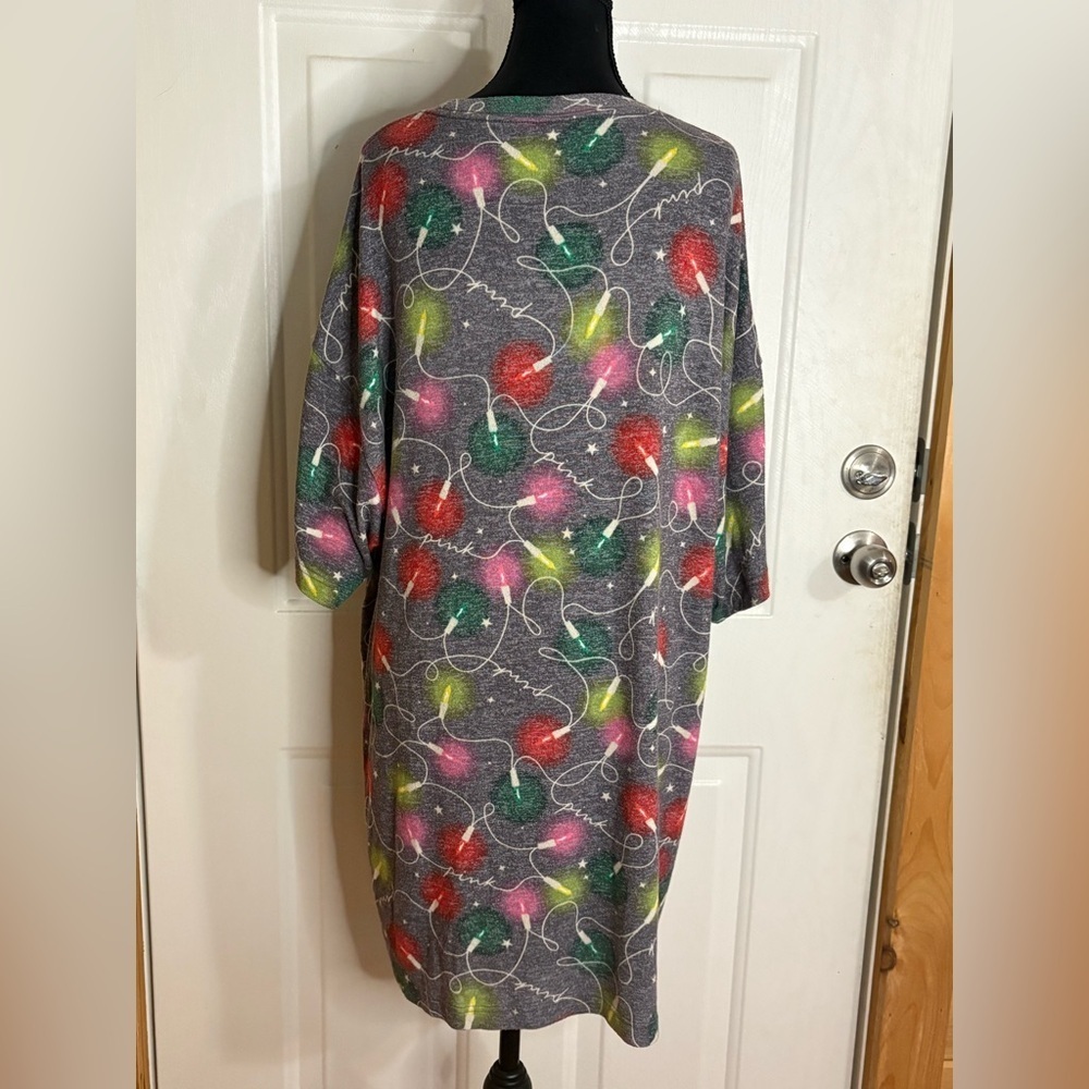 Victoria Secret PINK Sleep Shirt Medium Christmas Lights Oversized Loose Fit - Picture 5 of 12